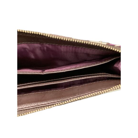 Coach Wallet/ Wristlet Women’s 1 Size Fabric And Leather Zipper C Pattern Colors - Picture 3 of 4